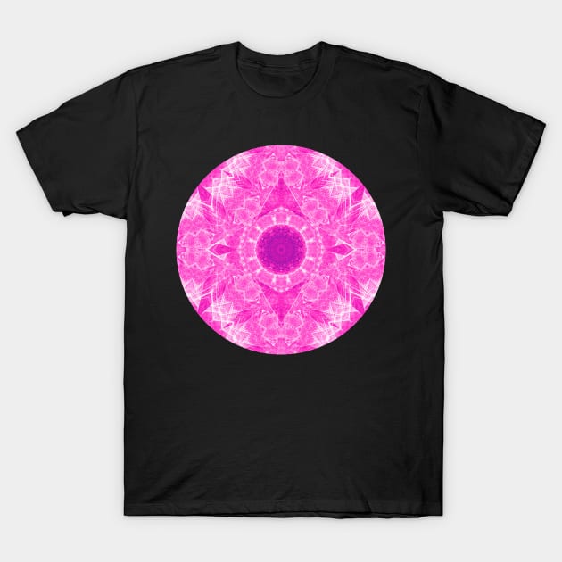 Pink kaleidoscope in the round T-Shirt by hereswendy